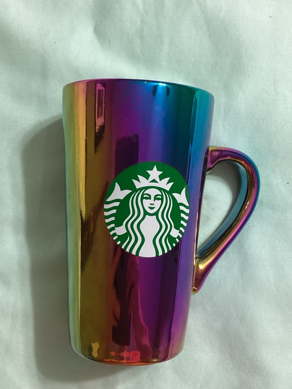 Starbucks 16 Oz Holographic Iridescent Holiday Coffee Mug Cup